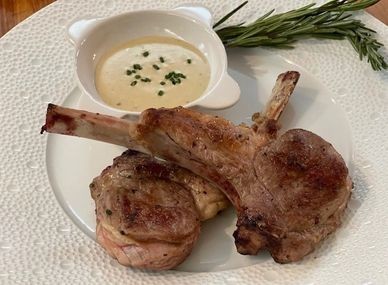 Lamb Chops with Cognac Dijon Cream Sauce